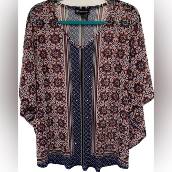 INC International Concepts Tops - INC International Concepts Boho Kimono Sleeve Blouse Festival Flowy Resort Sz 1X